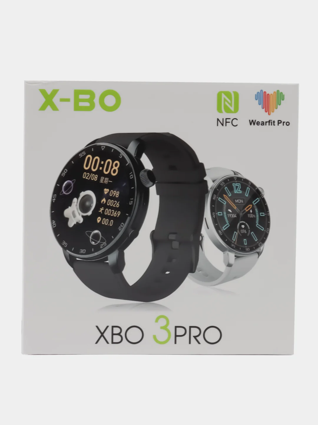 Серый умные часы Smart watch XBO X3 PRO, с поддержкой звонков и уведомлений по Bluetooth