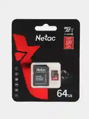 Карта памяти Netac, для регистратора, для видеорегистратора 32/64/128GB+SD V10/U1/Class 10