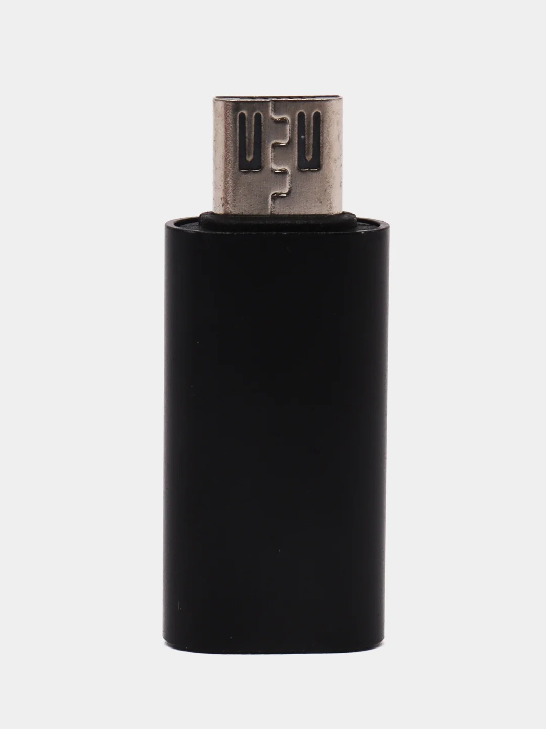 Черный адаптер переходник с USB Type - C (мама) на micro USB (папа)