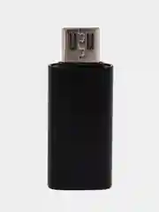 Черный адаптер переходник с USB Type - C (мама) на micro USB (папа)