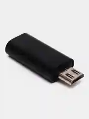 Черный адаптер переходник с USB Type - C (мама) на micro USB (папа)