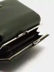 Зеленый кошелек женский складной
