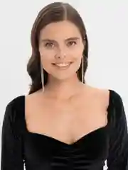 Серьги длинные со стразами