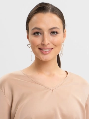 Серьги женские ассиметричные в виде сердца