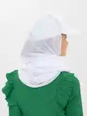 Белый бейсболка кепка с вшитым платком