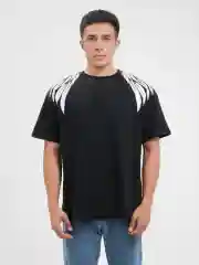 Черный футболка оверсайз, унисекс
