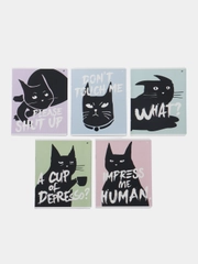 Тетрадь 48 л. А5 кл. скреп. офс. LOREX WAYWARD CAT, комплект 5шт