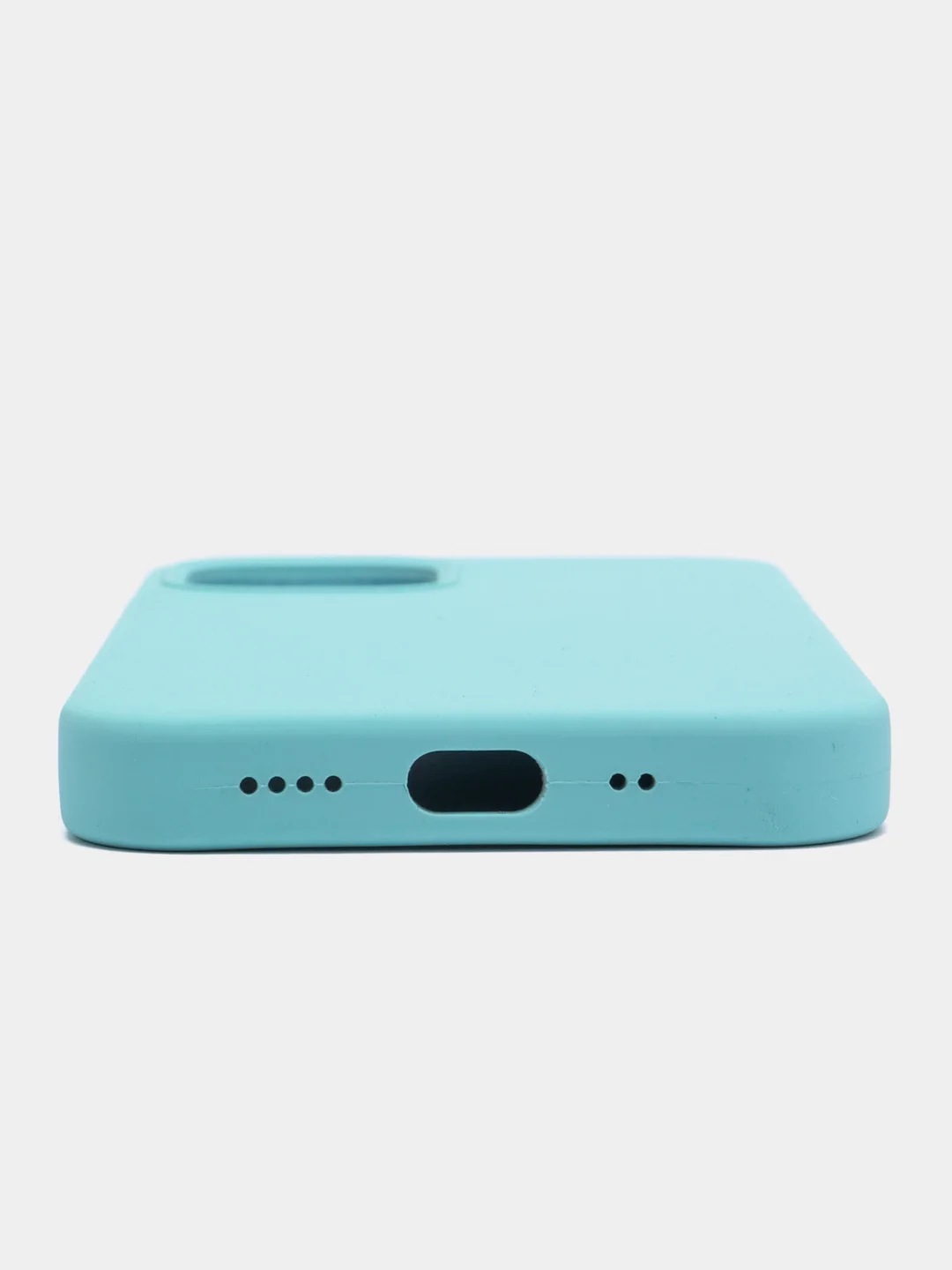 Мятный чехол Apple iPhone 12 mini (5.4") silicone case силиконовый с закрытым низом бархат внутри
