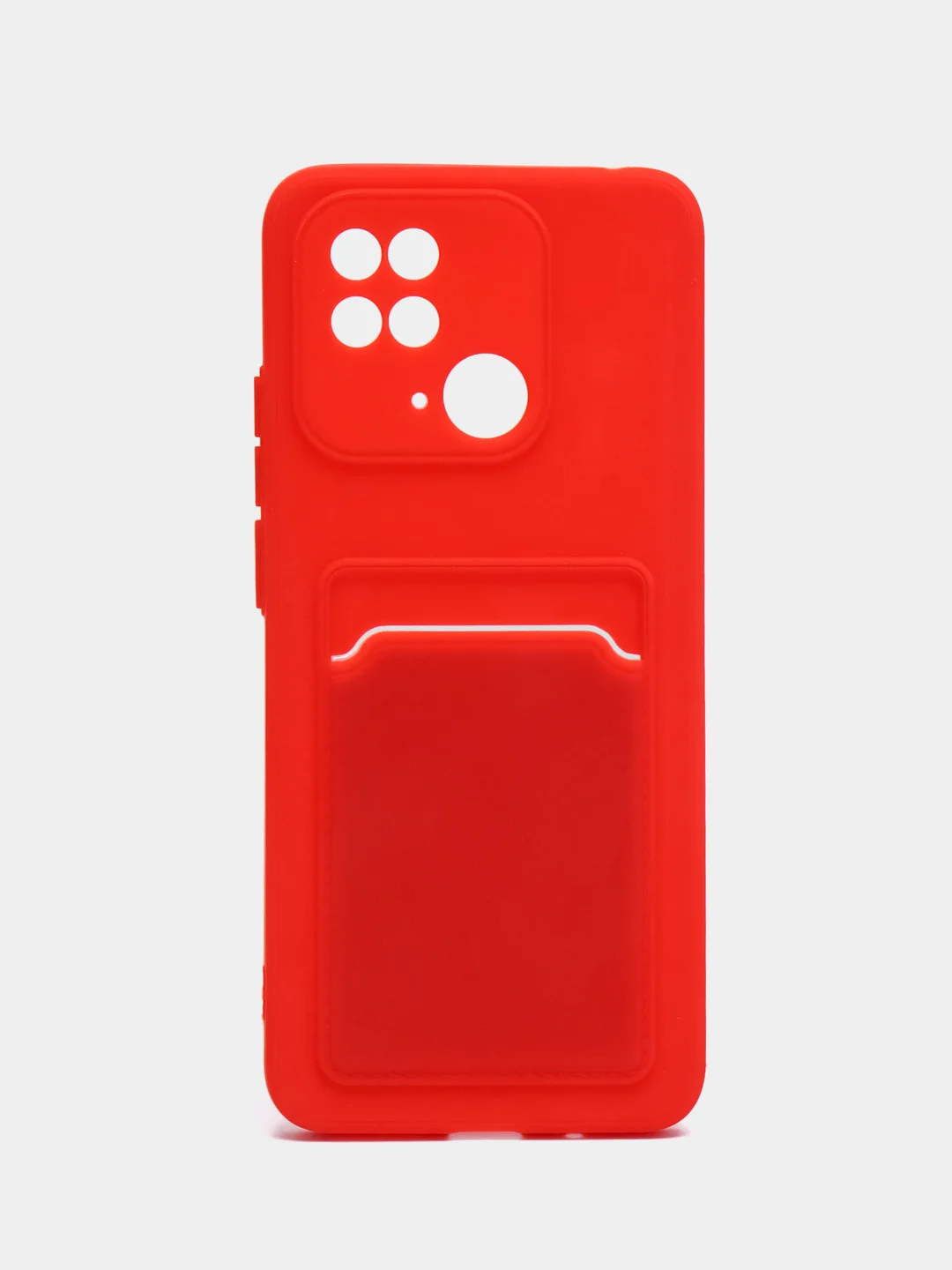 Алый чехол для Xiaomi Redmi 10C / Poco C40, Сяоми Редми 10С силиконовый, с карманом для карты