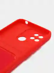 Алый чехол для Xiaomi Redmi 10C / Poco C40, Сяоми Редми 10С силиконовый, с карманом для карты