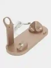 Пудровый беспроводная зарядка, док-станция для iPhone, Android, iWatch и AirPods