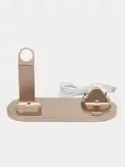 Пудровый беспроводная зарядка, док-станция для iPhone, Android, iWatch и AirPods