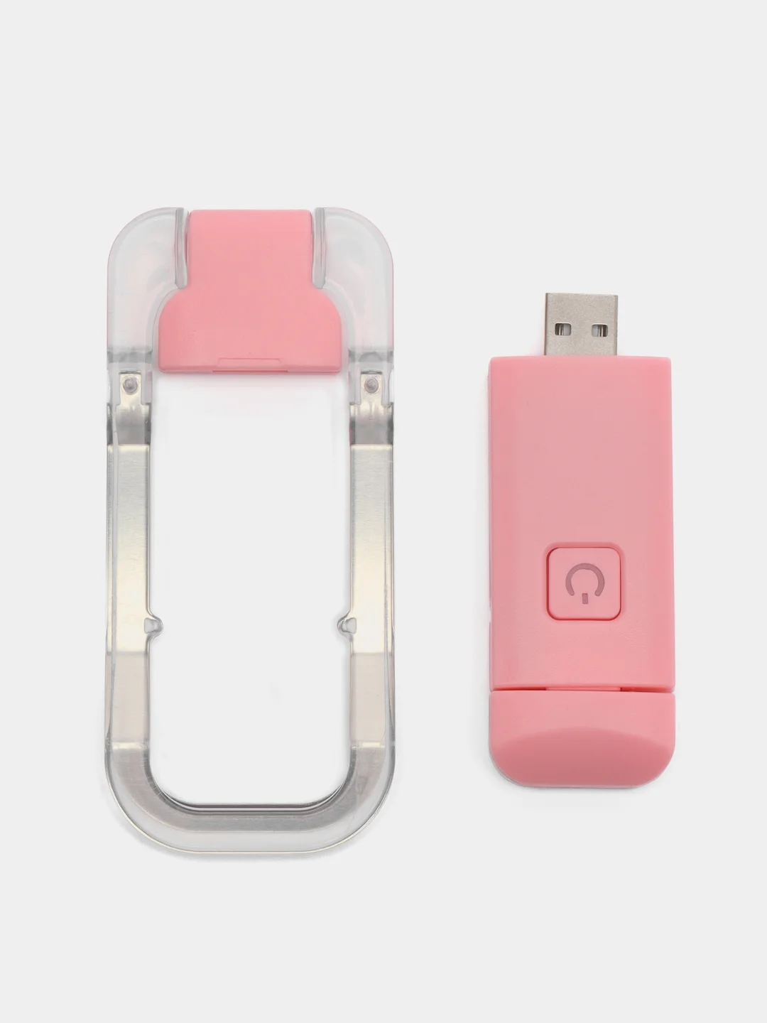 Розовый лампа для чтения, на прищепке, USB