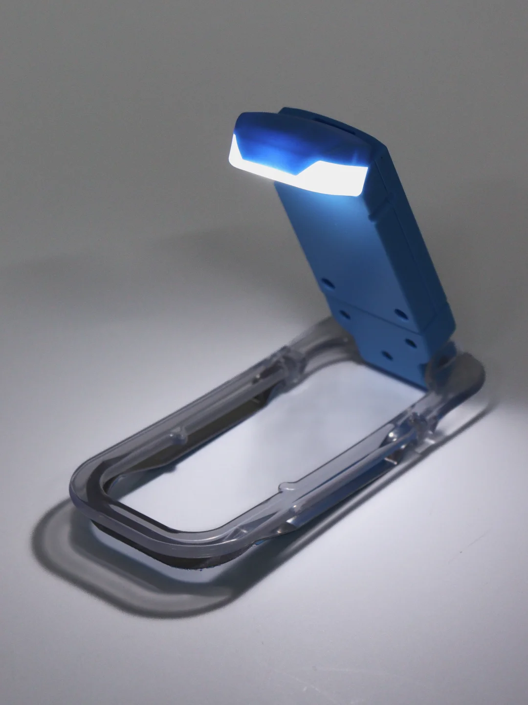 Голубой лампа для чтения, на прищепке, USB