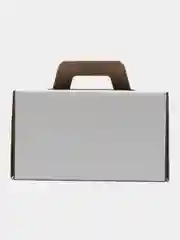 Белый коробка для торта с окном и ручками, 21 х 21 х 12