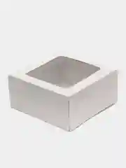 Белый коробка для торта с окном 25,5 х 25,5 х 12
