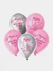 Шар латексный "Моей любимой маме", 5 штук