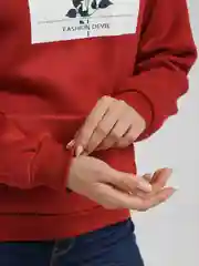 Бордовый худи женский и мужской
