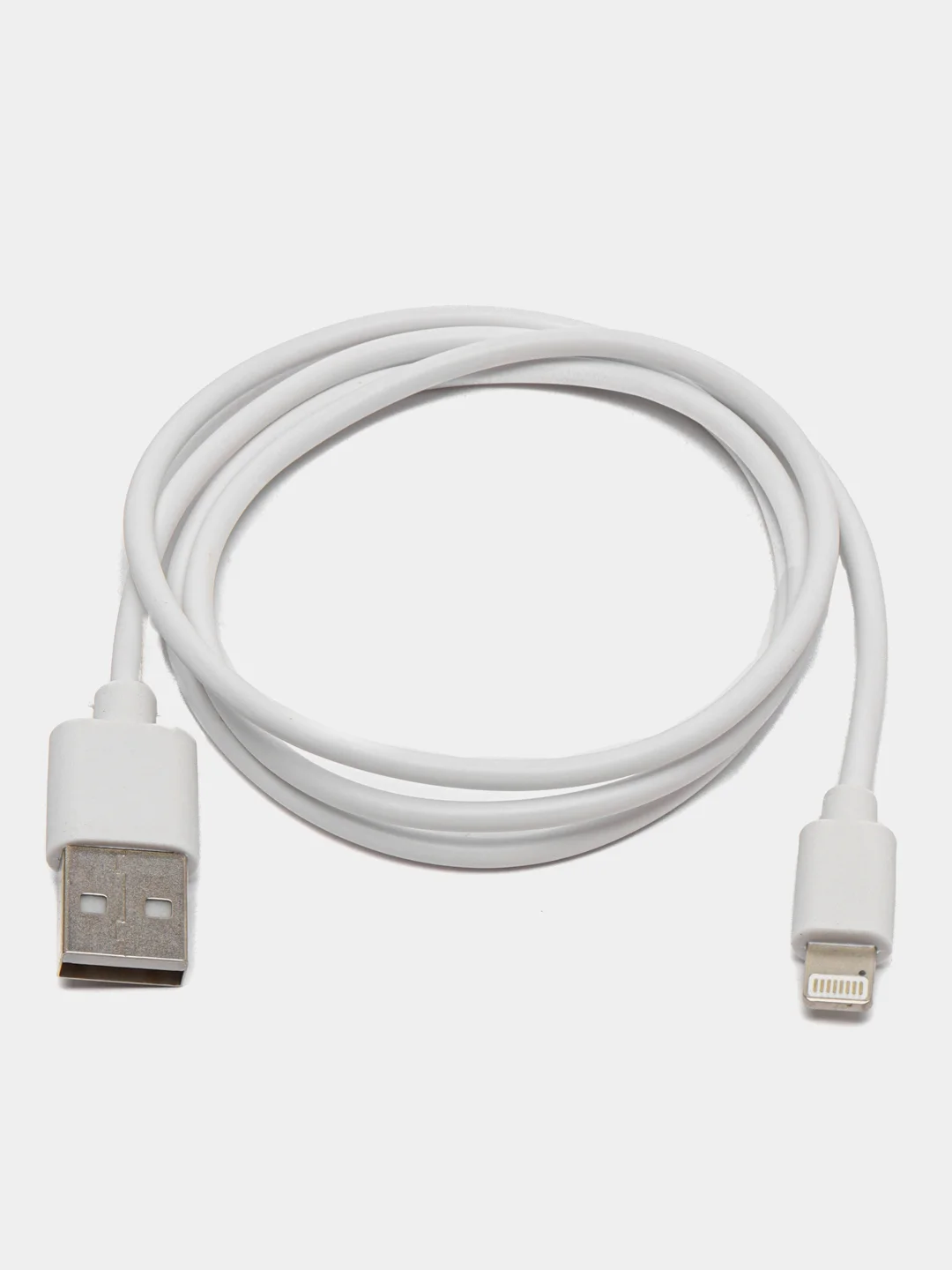 Белый кабель провод для айфона зарядный iPhone Buro USB (m) - Lightning (m), 0.8 м, белый