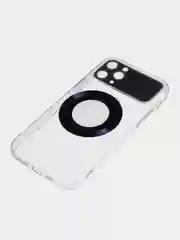 Фиолетовый чехол Magsafe iPhone 14 13 12 11 Pro Max Mini Plus + магсейф айфон прозрачный