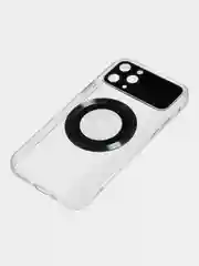Голубой чехол Magsafe iPhone 14 13 12 11 Pro Max Mini Plus + магсейф айфон прозрачный