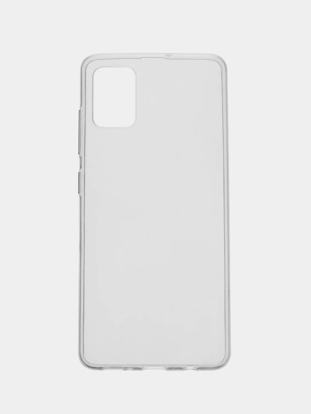 Прозрачный чехол силиконовый для Samsung Galaxy A51 накладка бампер прозрачный / черный / голубой
