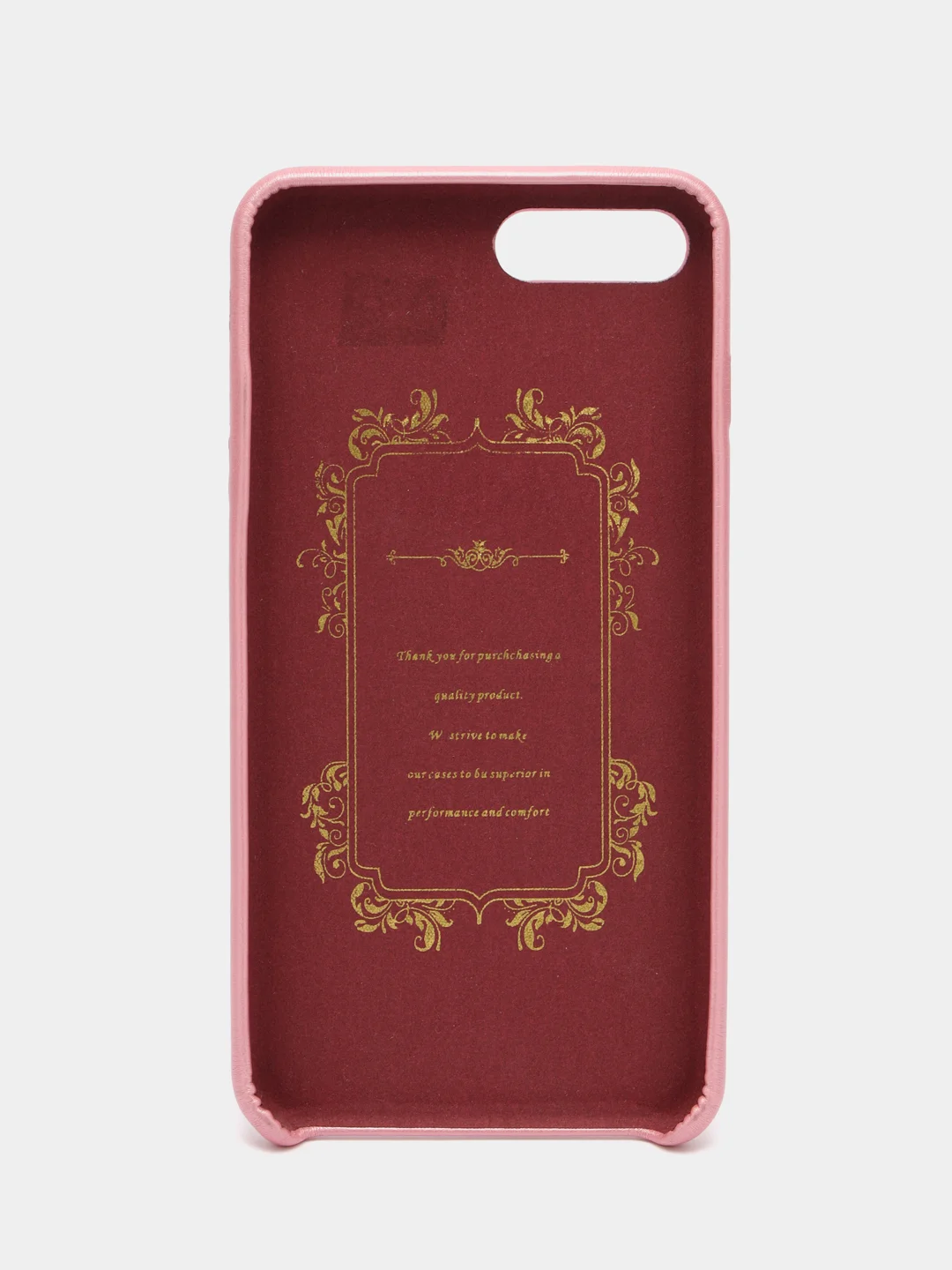 Розовый кожаный чехол для iPhone 6 / 6s / 7 Plus / 8 Plus