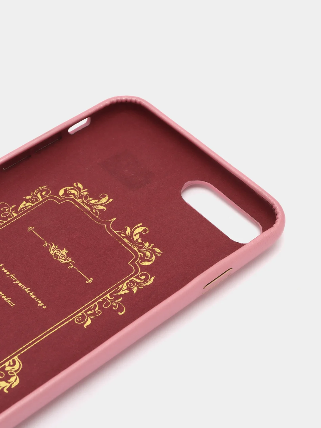 Розовый кожаный чехол для iPhone 6 / 6s / 7 Plus / 8 Plus