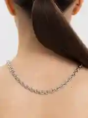 Серебряный цепь с перламутром