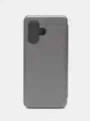 Серебряный чехол-книжка для Infinix Hot 30 Play / Инфиникс Хот 30 Плей
