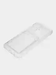 Ударопрочный прозрачный чехол с карманом для карт на Realme C11, C20, C21, C21Y, C25Y, C35