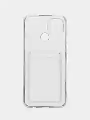 Ударопрочный прозрачный чехол с карманом для карт на Realme C11, C20, C21, C21Y, C25Y, C35