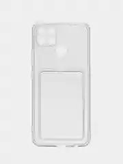 Ударопрочный прозрачный чехол с карманом для карт на Realme C11, C20, C21, C21Y, C25Y, C35
