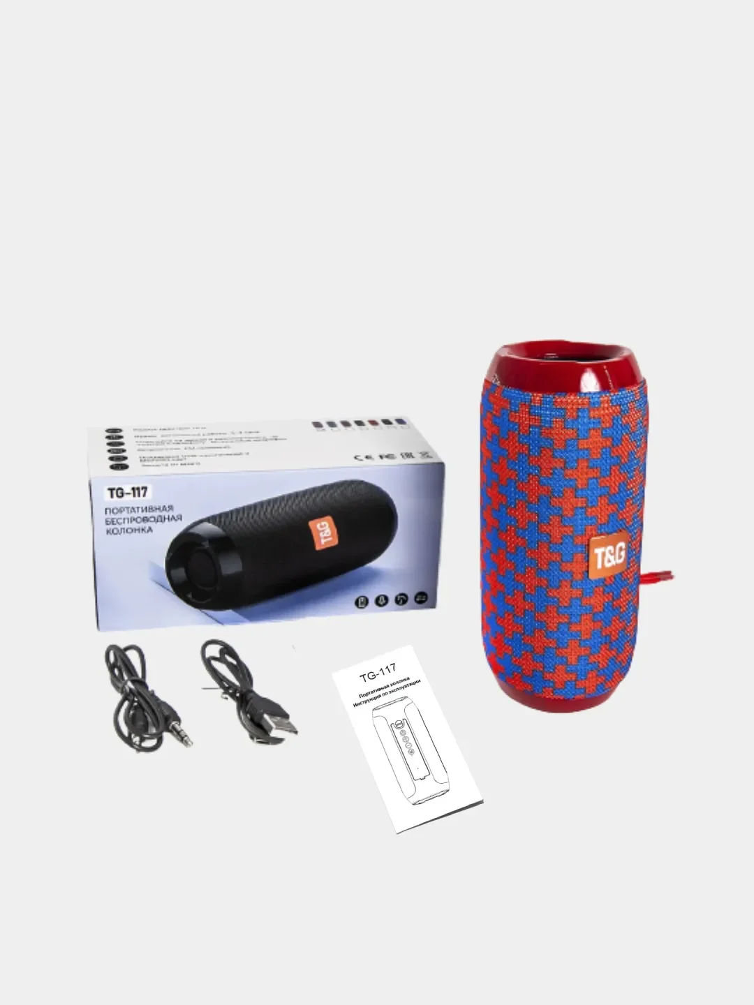 Алый беспроводная Bluetooth колонка TG-117