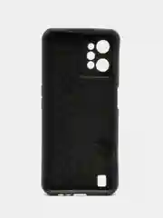 Серый металлик чехол Realme C31 / Реалми С31, силиконовый, под кожу, с рисунком