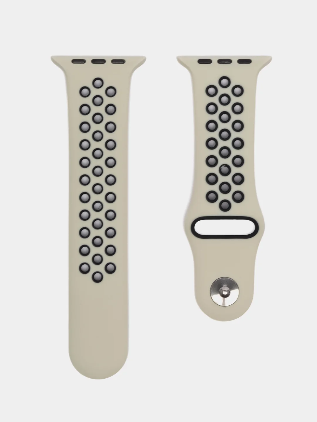 Песочный хаки спортивный силиконовый ремешок для Apple Watch 38 / 40 / 42 / 44 мм