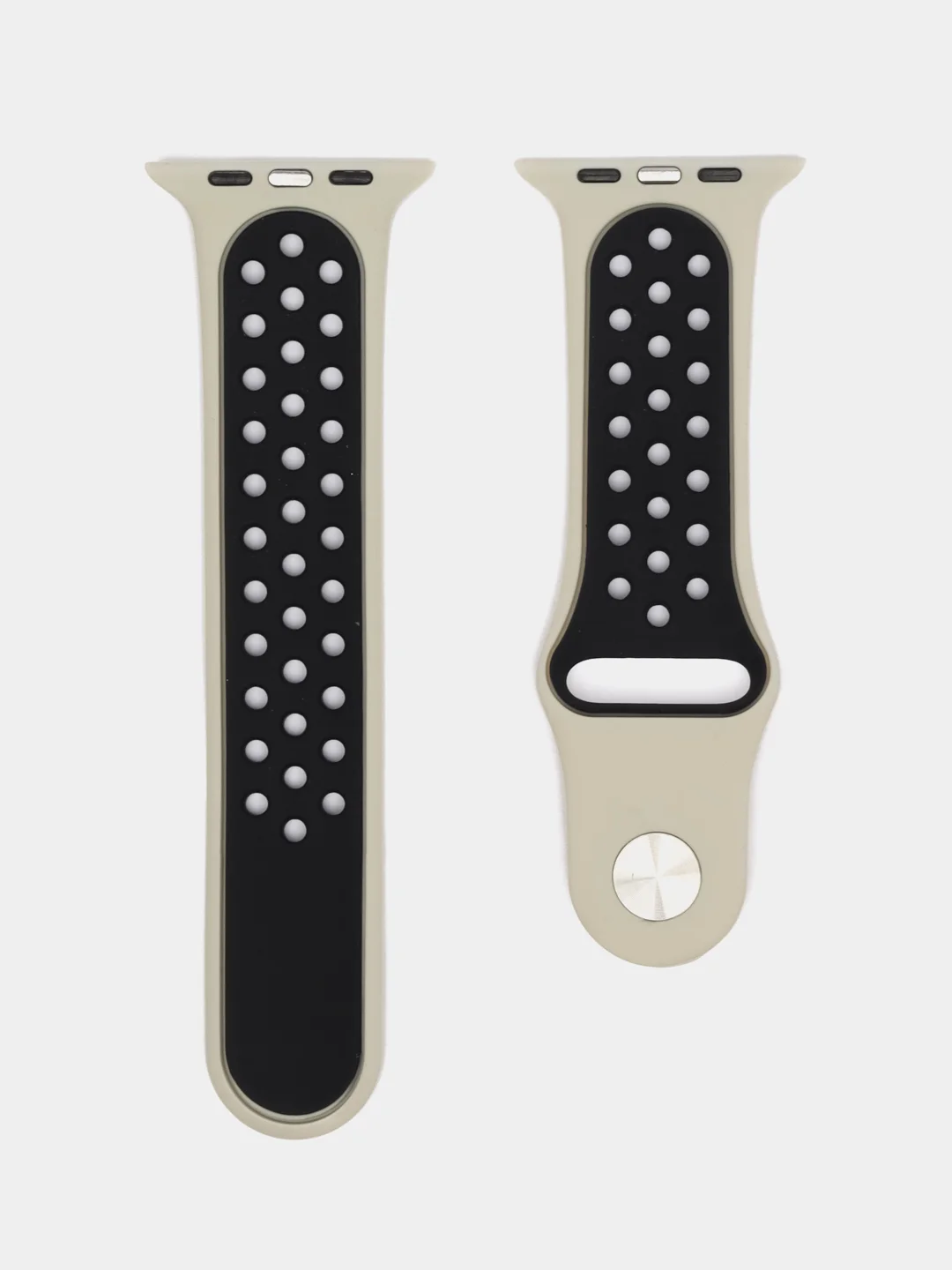 Песочный хаки спортивный силиконовый ремешок для Apple Watch 38 / 40 / 42 / 44 мм