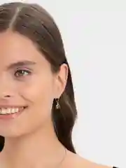 Лесной зеленый комплект серьги и цепочка, с камнем