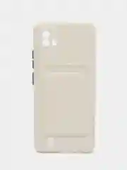 Белый чехол Realme C20, Realme C11 2021  карман для пластиковой карточки