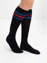 Зелёный хаки гольфы в полоску, цветные  80D