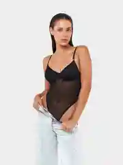 Черный женское боди, комплект нижнего белья, из сеточки