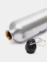 Серый металлик бутылка алюминиевая, фляга для воды с карабином, велобутылка