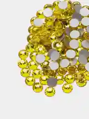 Желтый стразы стеклянные клеевые холодной фиксации Люкс