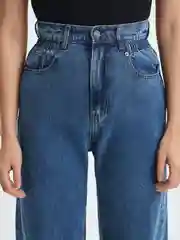 Индиго джинсы женские Zarina baggy fit свободного прямого кроя с завышенной посадкой