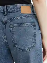 Индиго джинсы женские Zarina baggy fit свободного прямого кроя с завышенной посадкой
