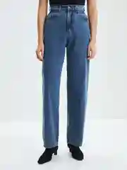 Индиго джинсы женские Zarina baggy fit свободного прямого кроя с завышенной посадкой
