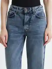 Индиго джинсы женские Zarina baggy fit свободного прямого кроя с завышенной посадкой