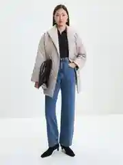 Индиго джинсы женские Zarina baggy fit свободного прямого кроя с завышенной посадкой