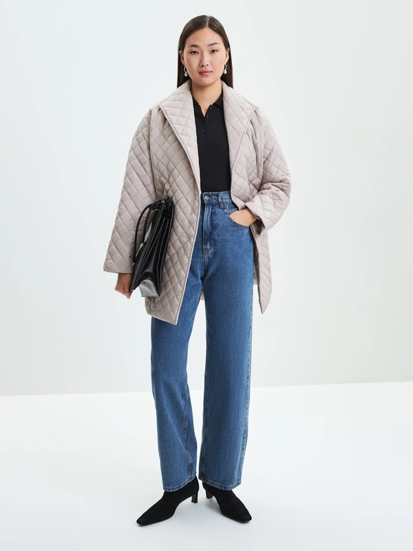 Джинсы женские Zarina baggy fit свободного прямого кроя с завышенной посадкой