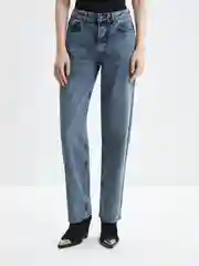 Индиго джинсы женские Zarina baggy fit свободного прямого кроя с завышенной посадкой